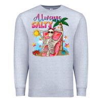 Heather Grey Always salty Premium Sweatshirt - NancyCooperArtShop
