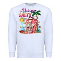 White Always salty Premium Sweatshirt - NancyCooperArtShop