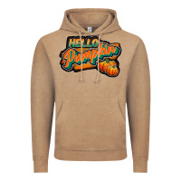 Vintage Coffee hello pumpkin black Vintage Hoodie - JahusDesignShop