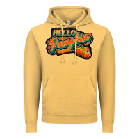 Vintage Mustard hello pumpkin black Vintage Hoodie - JahusDesignShop