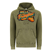 Vintage Olive hello pumpkin black Vintage Hoodie - JahusDesignShop