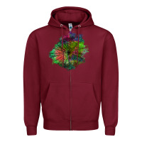 Burgundy halloween spider web for patches Zipper Hoodie - BundleAndBundleShop