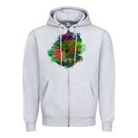 Heather Grey halloween spider web for patches Zipper Hoodie - BundleAndBundleShop