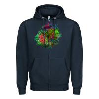 Navy halloween spider web for patches Zipper Hoodie - BundleAndBundleShop