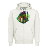 Oatmeal Heather halloween spider web for patches Zipper Hoodie - BundleAndBundleShop
