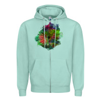 Seafoam halloween spider web for patches Zipper Hoodie - BundleAndBundleShop