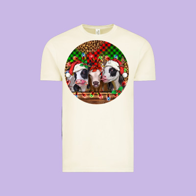 Christmas Heifers Christmas Vintage Tee Designed By Jasminsmagicworld