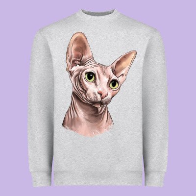 Sphynx Cat Heavyweight Sweatshirt Designed By Lillyallendesigns
