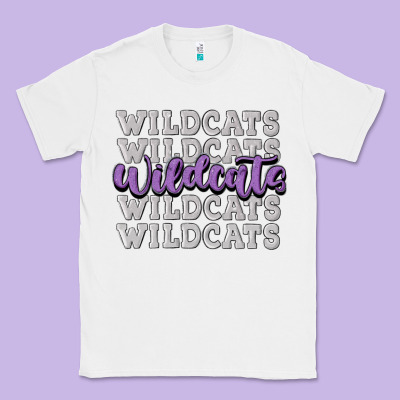 Wildcats Football Classic Tee Designed By Maliassmallbusiness