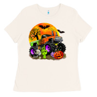Bone halloween monster truck Ladies Tee - Zillion Design Studio