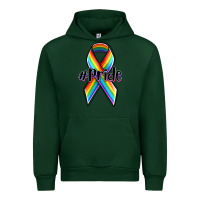 Forest Green pride lgbtq awareness ribbon Urban Hoodie - OliviaCreatesArt