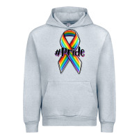 Heather Grey pride lgbtq awareness ribbon Urban Hoodie - OliviaCreatesArt