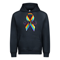 Navy pride lgbtq awareness ribbon Urban Hoodie - OliviaCreatesArt