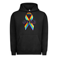 Pigment Black pride lgbtq awareness ribbon Urban Hoodie - OliviaCreatesArt