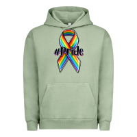 Pigment Oil Green pride lgbtq awareness ribbon Urban Hoodie - OliviaCreatesArt