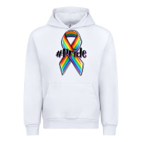 White pride lgbtq awareness ribbon Urban Hoodie - OliviaCreatesArt