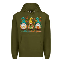 Army Green Thankful grateful blessed Premium Hoodie - NancyCooperArtShop