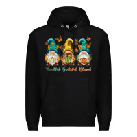 Black Thankful grateful blessed Premium Hoodie - NancyCooperArtShop