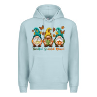 Blue Mist Thankful grateful blessed Premium Hoodie - NancyCooperArtShop