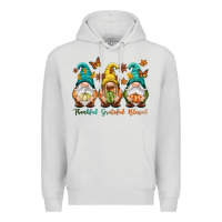 Dove Grey Thankful grateful blessed Premium Hoodie - NancyCooperArtShop