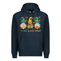Navy Thankful grateful blessed Premium Hoodie - NancyCooperArtShop