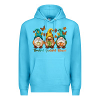 Ocean Blue Thankful grateful blessed Premium Hoodie - NancyCooperArtShop