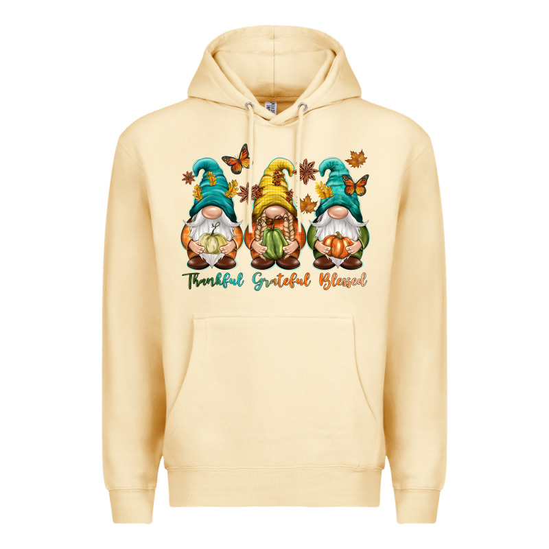 Thankful Grateful Blessed Premium Hoodie by NancyCooperArtShop | Teevron