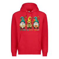 Red Thankful grateful blessed Premium Hoodie - NancyCooperArtShop
