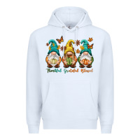 White Thankful grateful blessed Premium Hoodie - NancyCooperArtShop