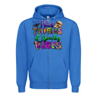 True Royal thick thighs and spooky vibes Zipper Hoodie - BundleAndBundleShop