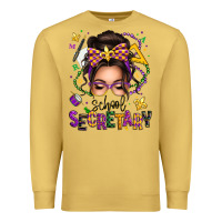 Antique Gold mardi gras school secretary caucasian messy bun Premium Sweatshirt - texasbilliewilder