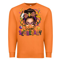 Carrot mardi gras school secretary caucasian messy bun Premium Sweatshirt - texasbilliewilder