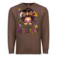 Chestnut mardi gras school secretary caucasian messy bun Premium Sweatshirt - texasbilliewilder