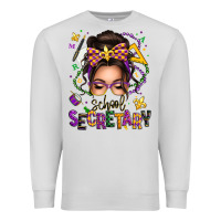 Dove Grey mardi gras school secretary caucasian messy bun Premium Sweatshirt - texasbilliewilder