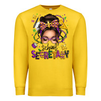 Lemon mardi gras school secretary caucasian messy bun Premium Sweatshirt - texasbilliewilder