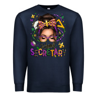 Navy mardi gras school secretary caucasian messy bun Premium Sweatshirt - texasbilliewilder
