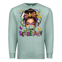 Seafoam mardi gras school secretary caucasian messy bun Premium Sweatshirt - texasbilliewilder