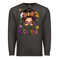 Smoke mardi gras school secretary caucasian messy bun Premium Sweatshirt - texasbilliewilder