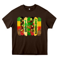 Chocolate Brown juneteenth brushstrokes Heavy Core Tee - BarkalooDesign