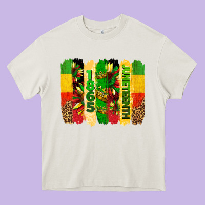 Juneteenth Brushstrokes Heavy Core Tee Designed By Barkaloodesign