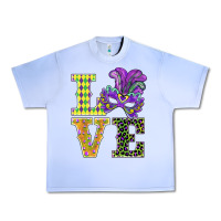 Grape Ice mardi gras love mask Urban Heavy Tee - BarkalooDesign