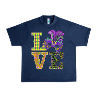 Navy mardi gras love mask Urban Heavy Tee - BarkalooDesign