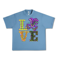 Pebble Blue mardi gras love mask Urban Heavy Tee - BarkalooDesign