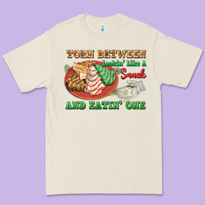 Torn Between Lookin Like A Snack And Eatin One Premium Tee Designed By Fadigitalartstudio