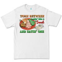 White torn between lookin like a snack and eatin one Premium Tee - FaDigitalArtStudio