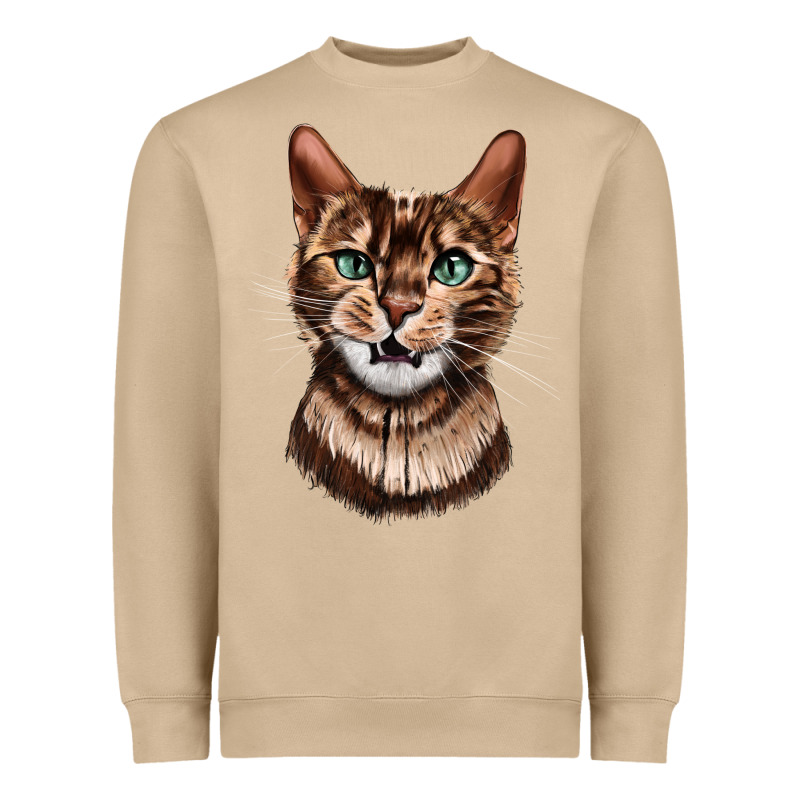 Bengal Cat Face Heavyweight Sweatshirt by LillyAllenDesigns | Teevron