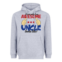 Heather Grey Awesome uncle Heavyweight Hoodie - Bettercallsaul