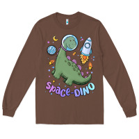 Chestnut space dino Long Sleeve Tee - MaliasSmallBusiness