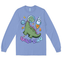 Colony Blue space dino Long Sleeve Tee - MaliasSmallBusiness
