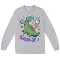 Moon Dust space dino Long Sleeve Tee - MaliasSmallBusiness